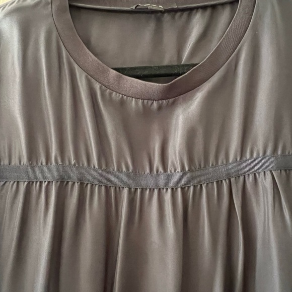 COS Silk Long Sleeve Dress with Drop-Waist Skirt - Black, Size EUR 42 - Picture 6 of 12